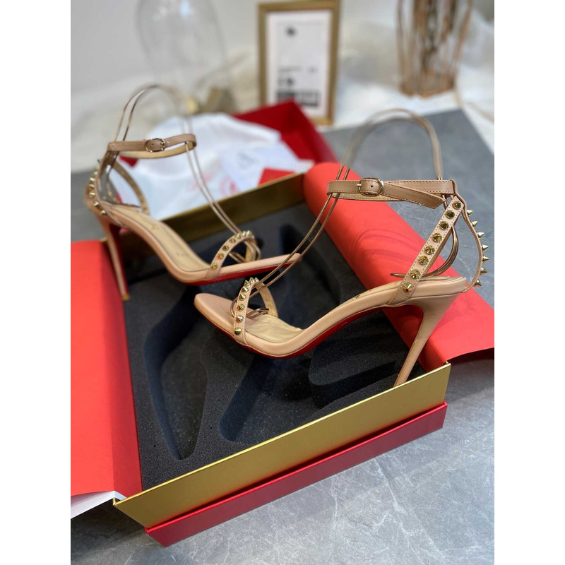 Ch**an louboutin so me heels beige