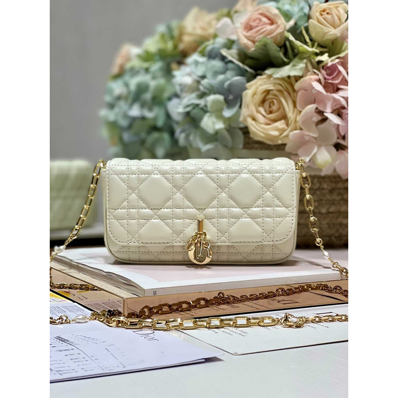 D*or milky white cannage lady bag