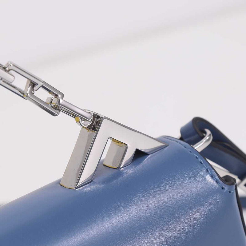 F**di first sight leather mini bag blue