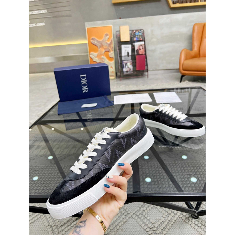D*or b101 sneaker cd diamond canvas smooth calfskin nubuck black