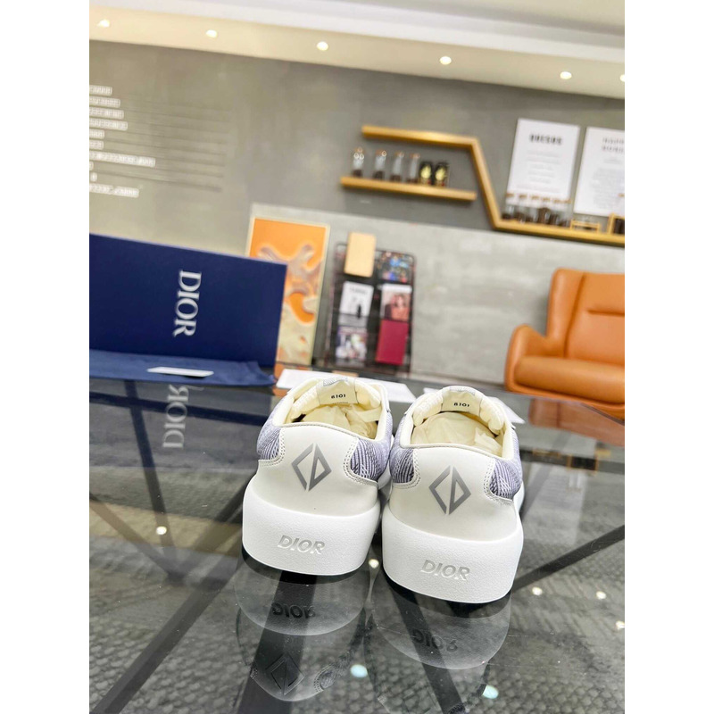 D*or b101 sneaker cd diamond canvas smooth calfskin nubuck gray