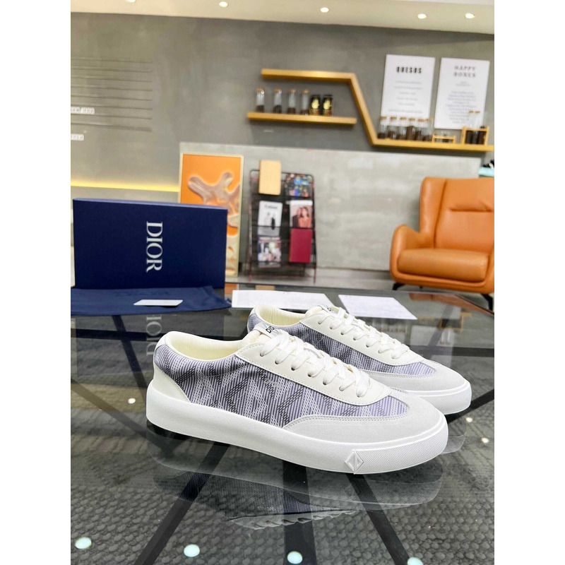 D*or b101 sneaker cd diamond canvas smooth calfskin nubuck gray