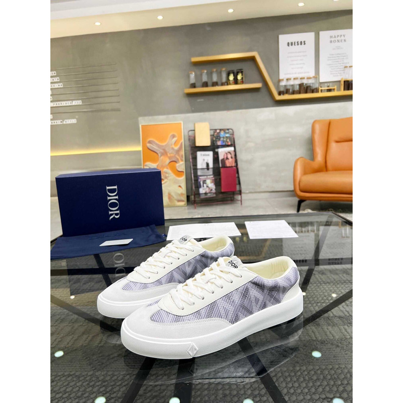D*or b101 sneaker cd diamond canvas smooth calfskin nubuck gray