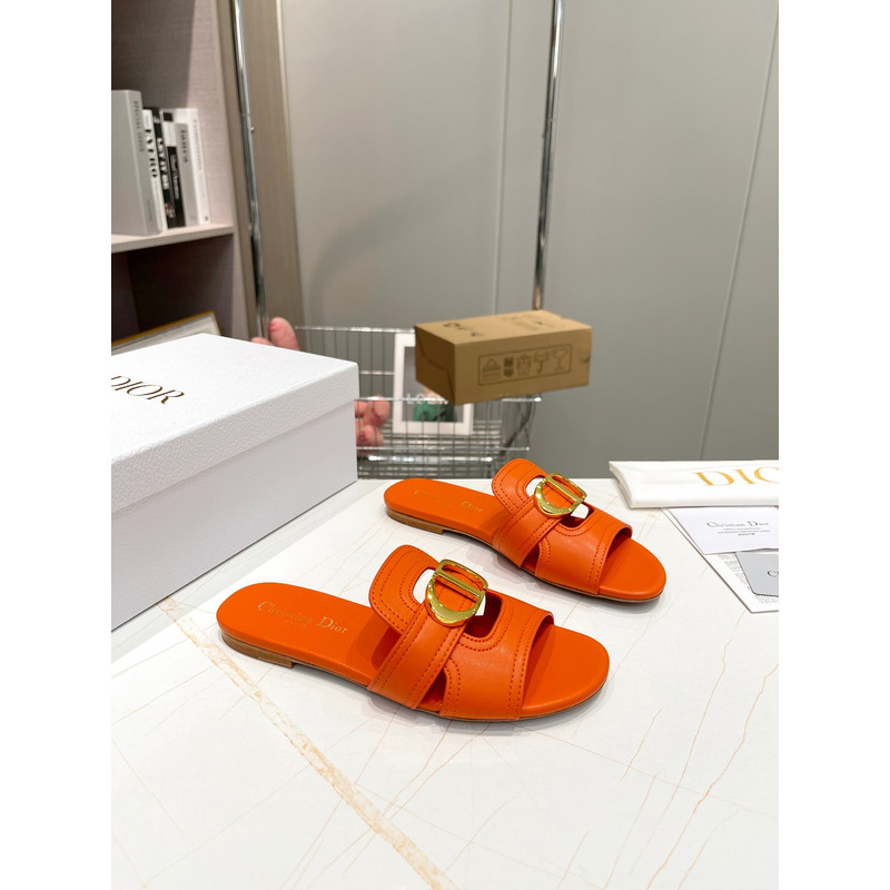 D*or 30 montaigne slide calfskin orange