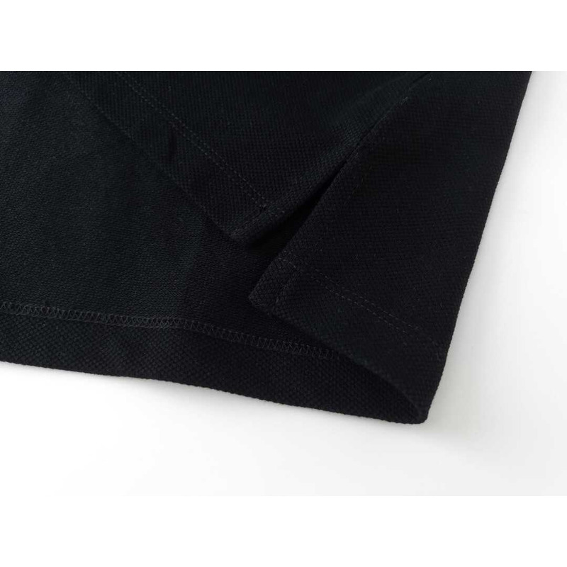 G*u*i men stretch cotton piquet polo shirt black