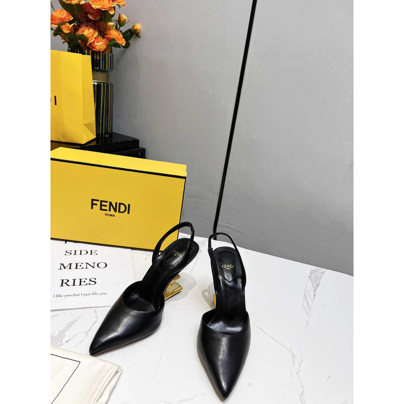 F**di first slingbacks pumps black
