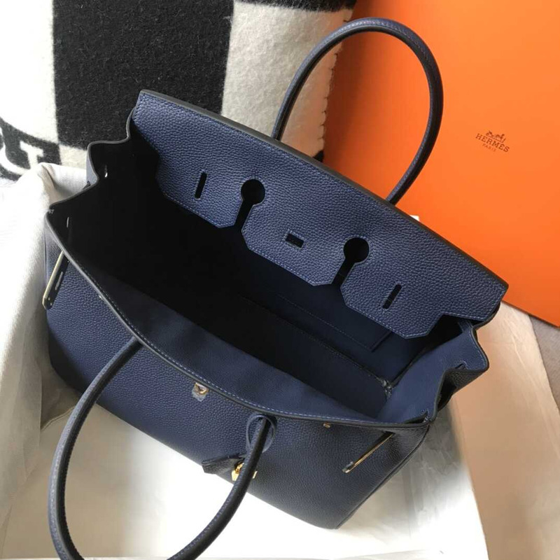 H**mes birkin togo 35 gris tourterelle dark blue