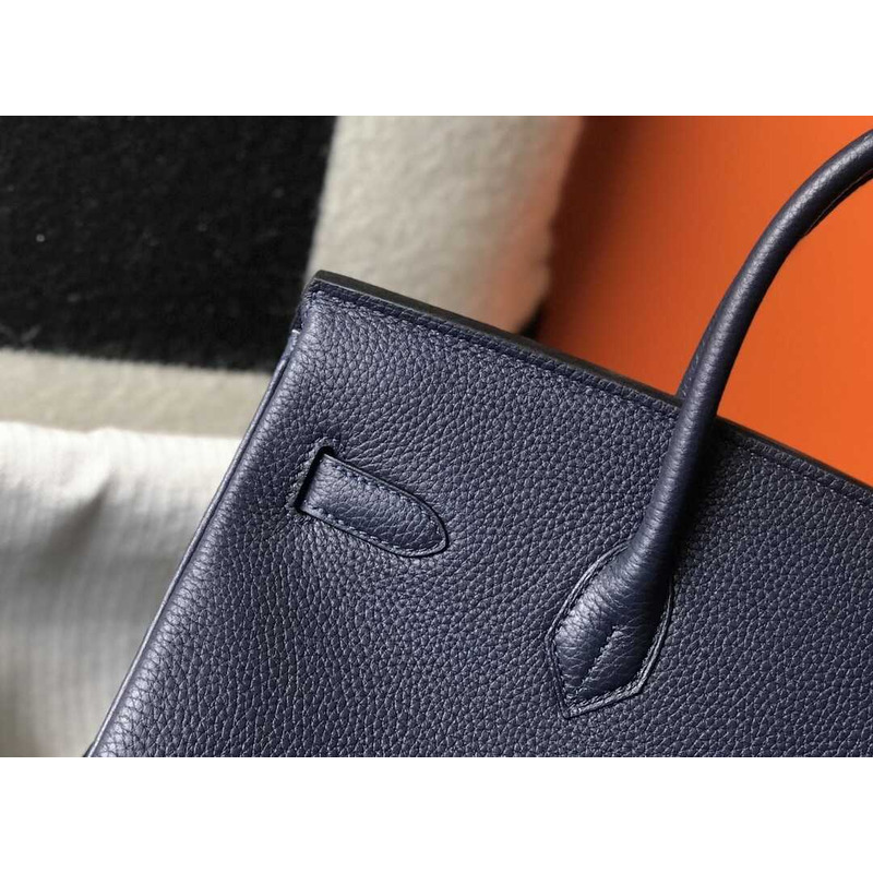 H**mes birkin togo 35 gris tourterelle dark blue