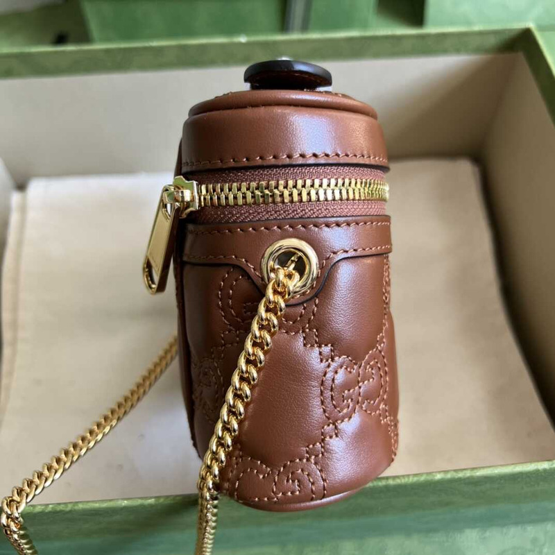 G*u*i gg matelasse mini tote brown