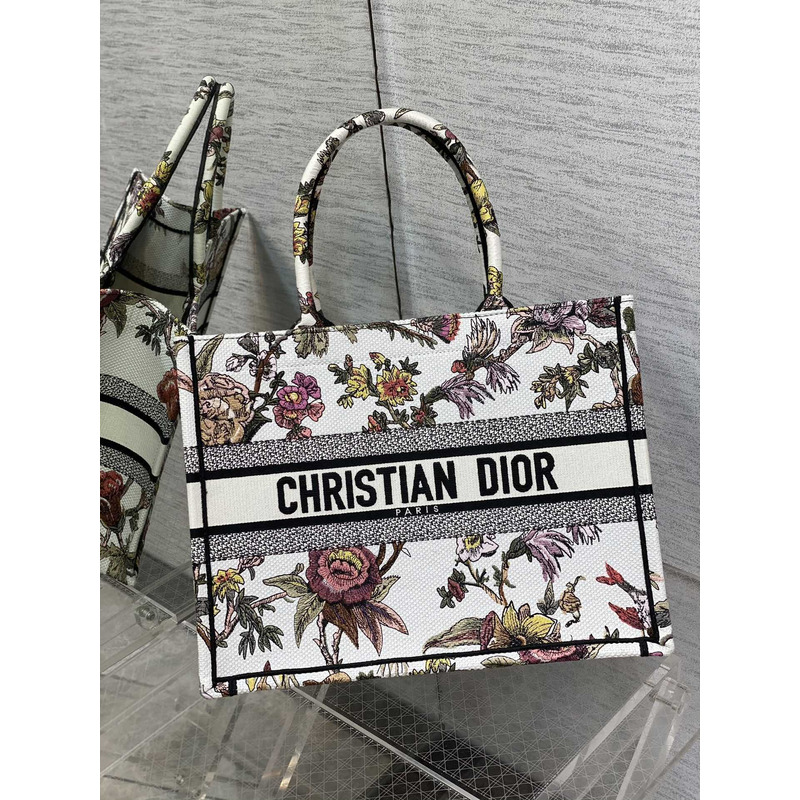 D*or medium book tote bag multicolore