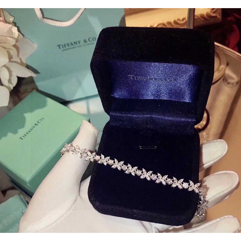T*f*ny krystal bracelt silver