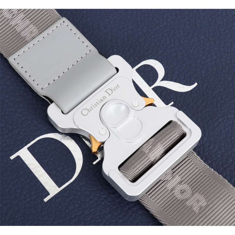 D*or essentials  saddle bag D*or gray cd diamond canvas and smooth calfskin