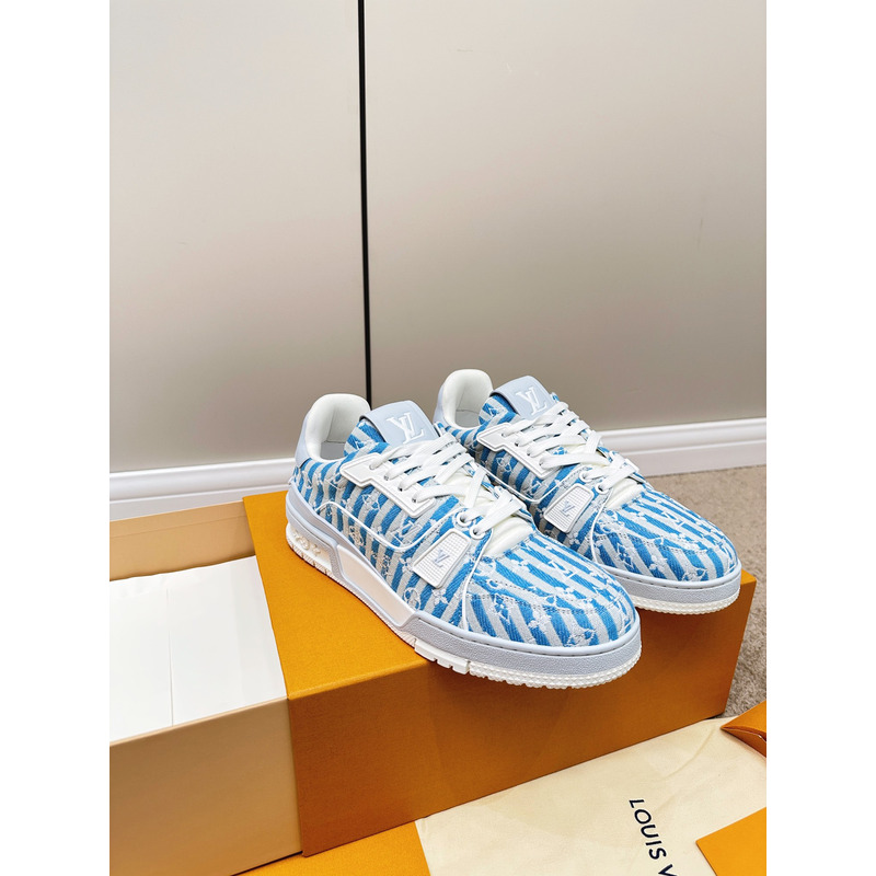 l**is V*t*n trainer stripe monogram blue