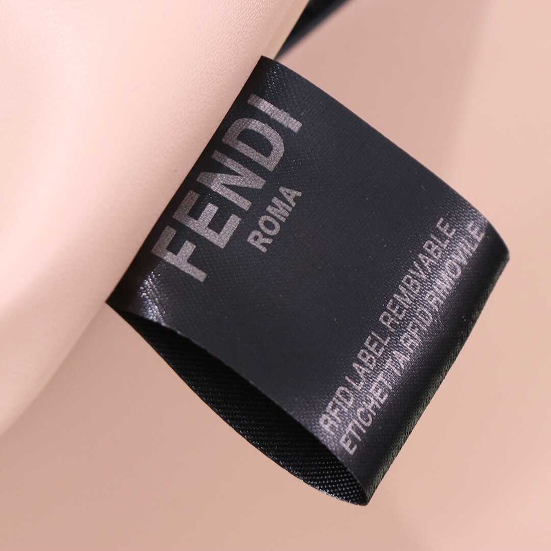 F**di baguette bag nappa leather with stitched ff pattern black