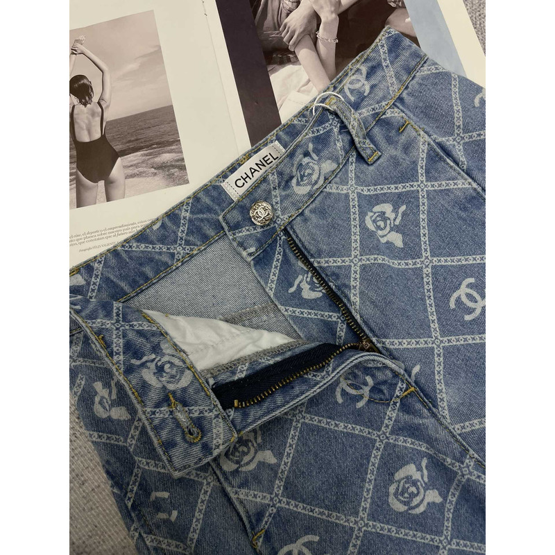 Ch*el cotton cc jeans blue