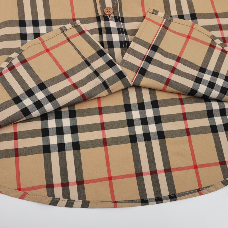 B**rry vintage check stretch cotton shirt yellow