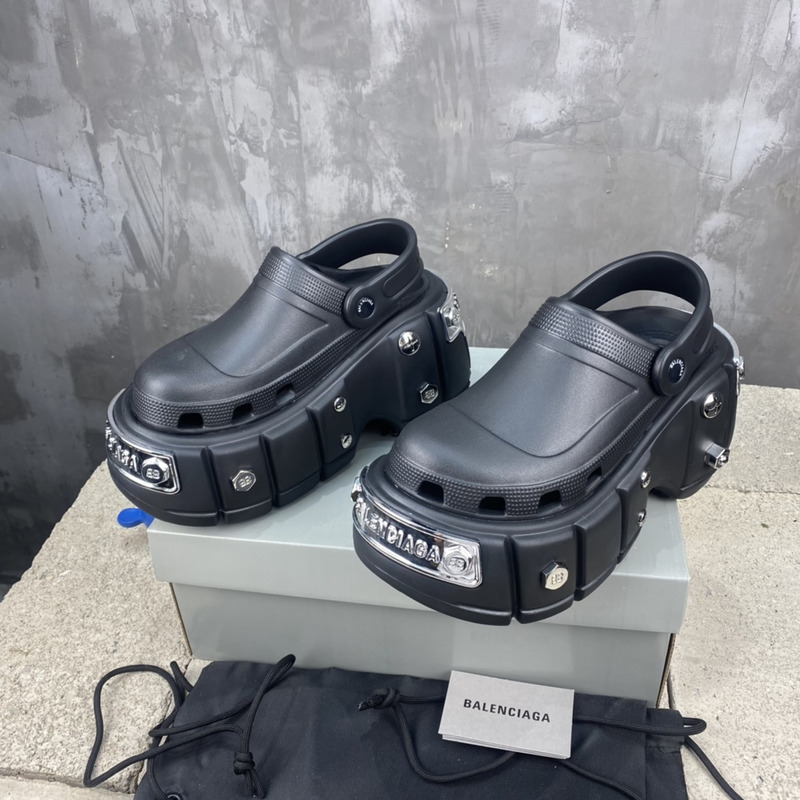 Ba*len*cia*ga x crocs hardcrocs sandal black