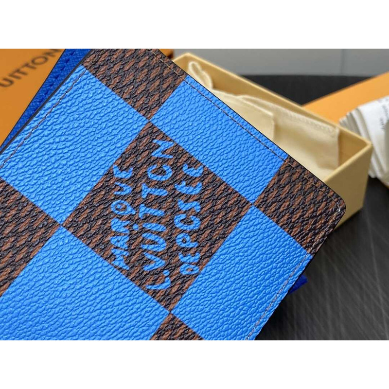 l**is V*t*n pocket organizer damier blue