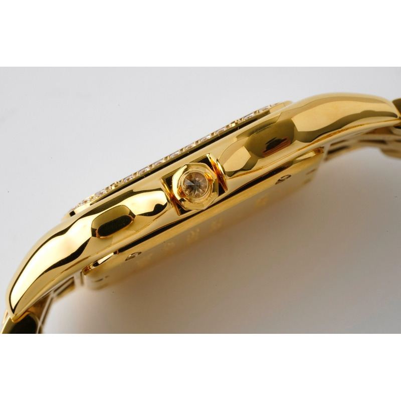 Cartier Panthere 2019 Medium Yellow Diamonds White Roman Dial Watches