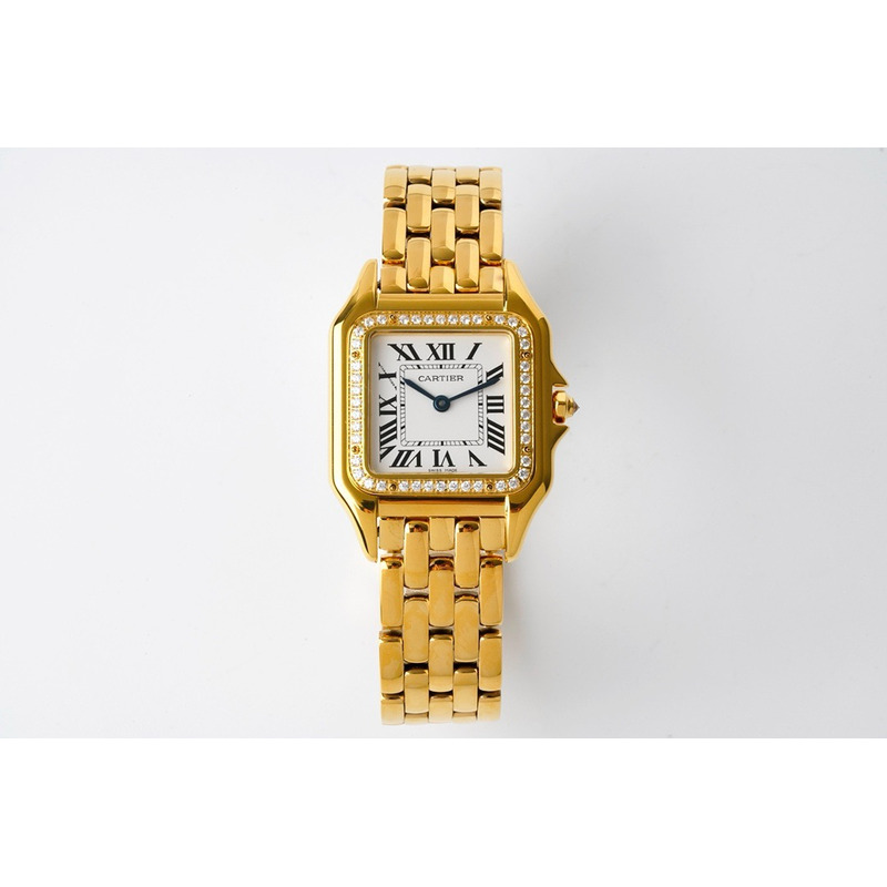 Cartier Panthere 2019 Medium Yellow Diamonds White Roman Dial Watches