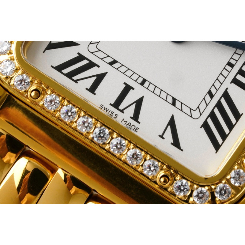 Cartier Panthere 2019 Medium Yellow Diamonds White Roman Dial Watches