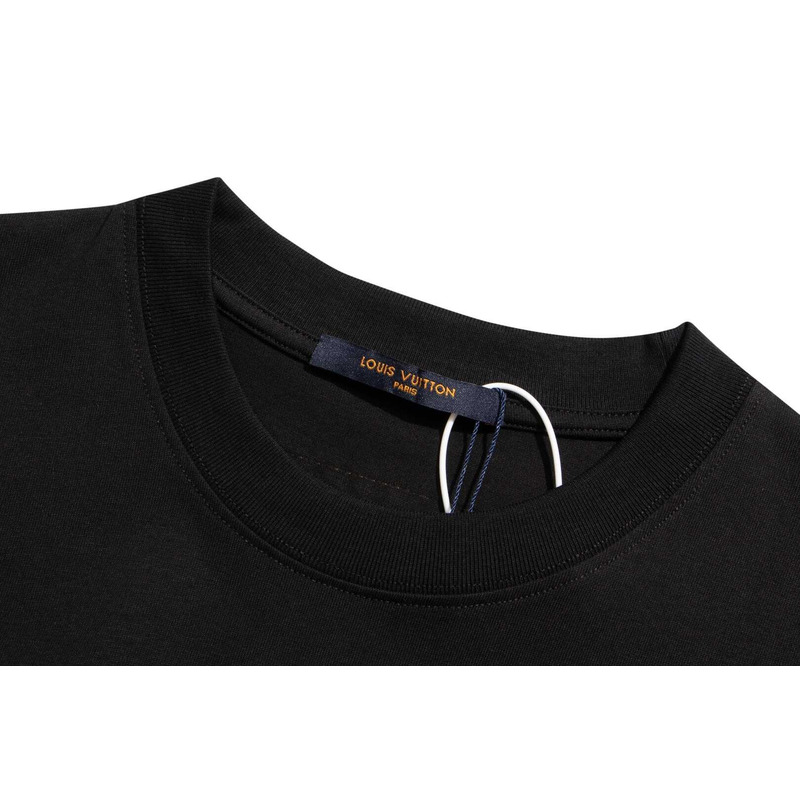l**is V*t*n  short-sleeved cotton knitted crewneck black