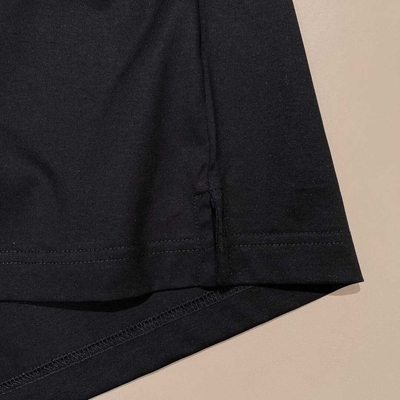 Loro piana Rainbow Stripe Detail Polo Shirt Black