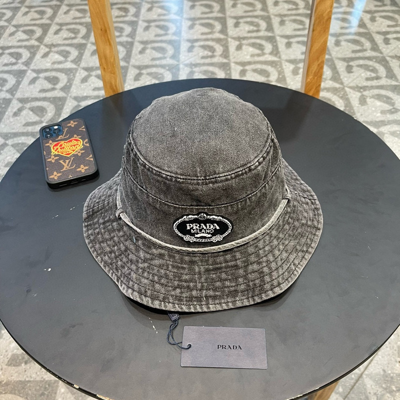 Pra*a denim bucket hat black