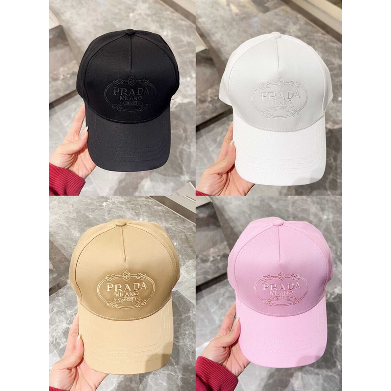 Pra*a drill baseball cap in white