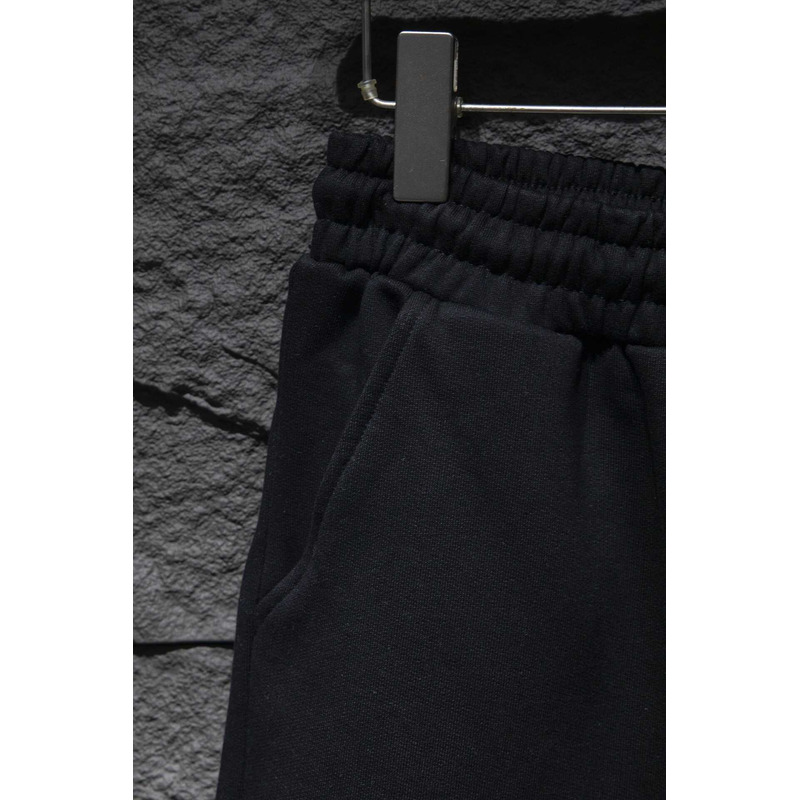 Chrome Heart Embroidered Cotton Shorts Black