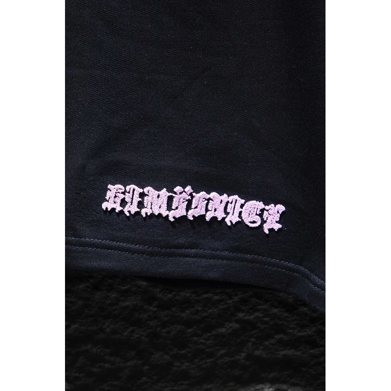 Chrome Heart Embroidered Cotton Shorts Black