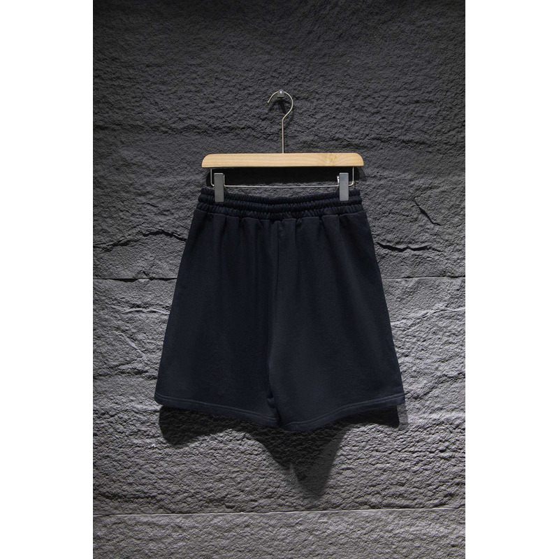 Chrome Heart Embroidered Cotton Shorts Black