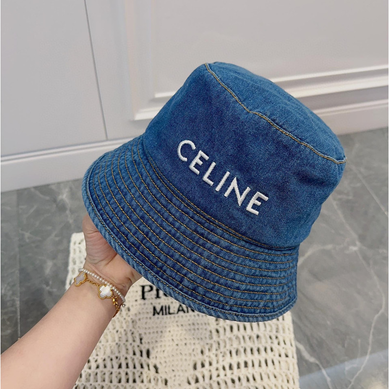 Ce**e denim buckle hat blue