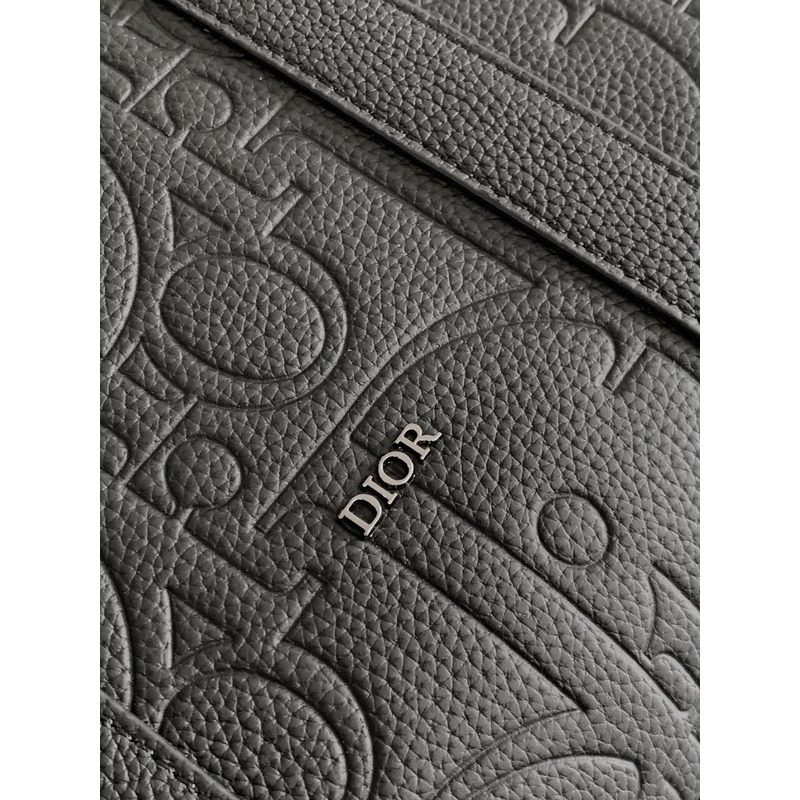 D*or weekender 40 gravity leather and grained calfskinm black