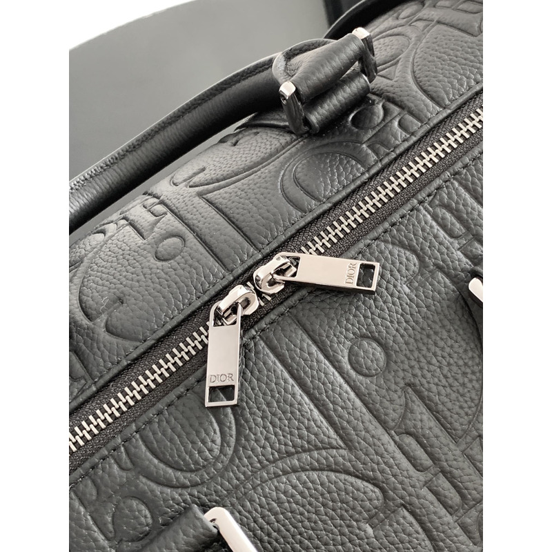 D*or weekender 40 gravity leather and grained calfskinm black