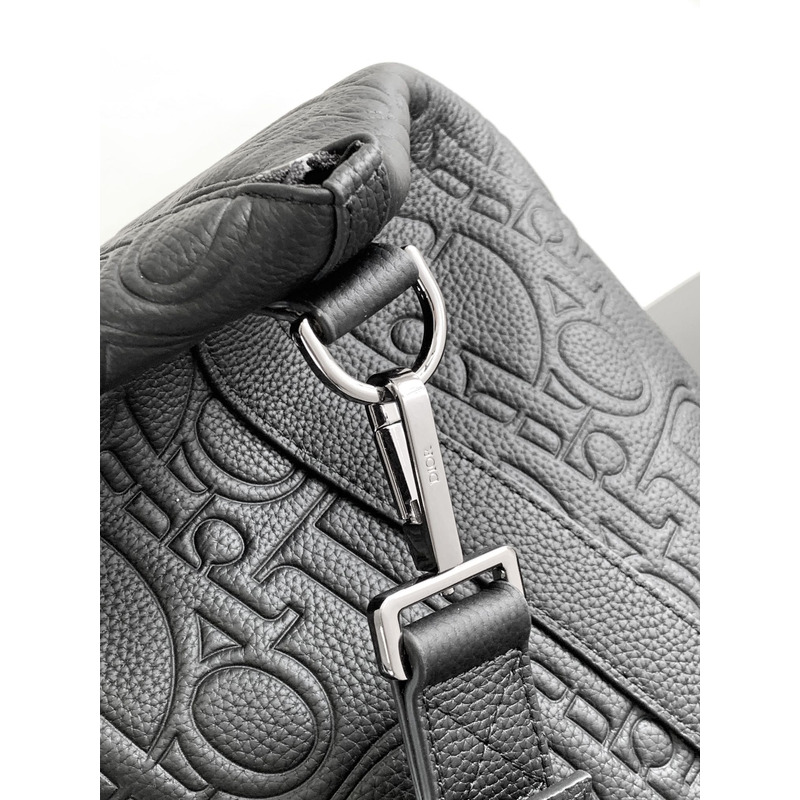 D*or weekender 40 gravity leather and grained calfskinm black