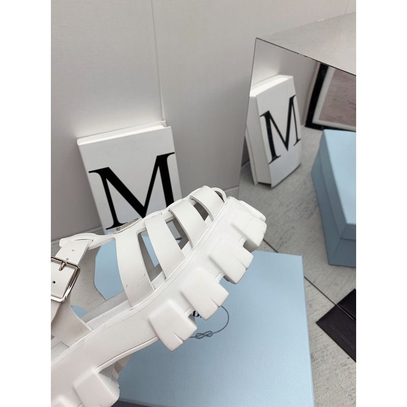 Pra*a foam rubber sandals white