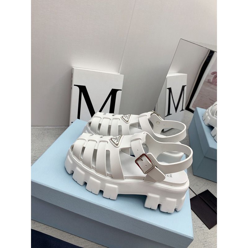 Pra*a foam rubber sandals white