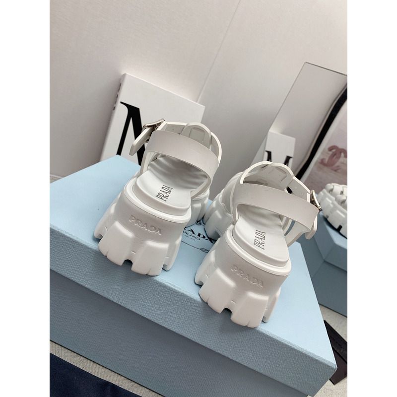 Pra*a foam rubber sandals white