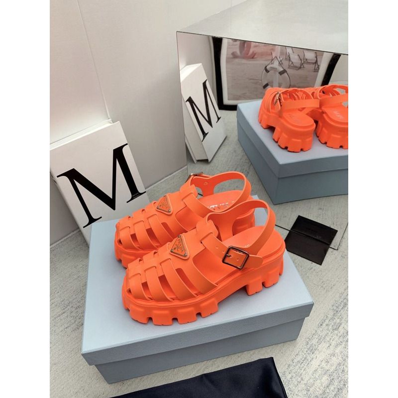 Pra*a foam rubber sandals orange