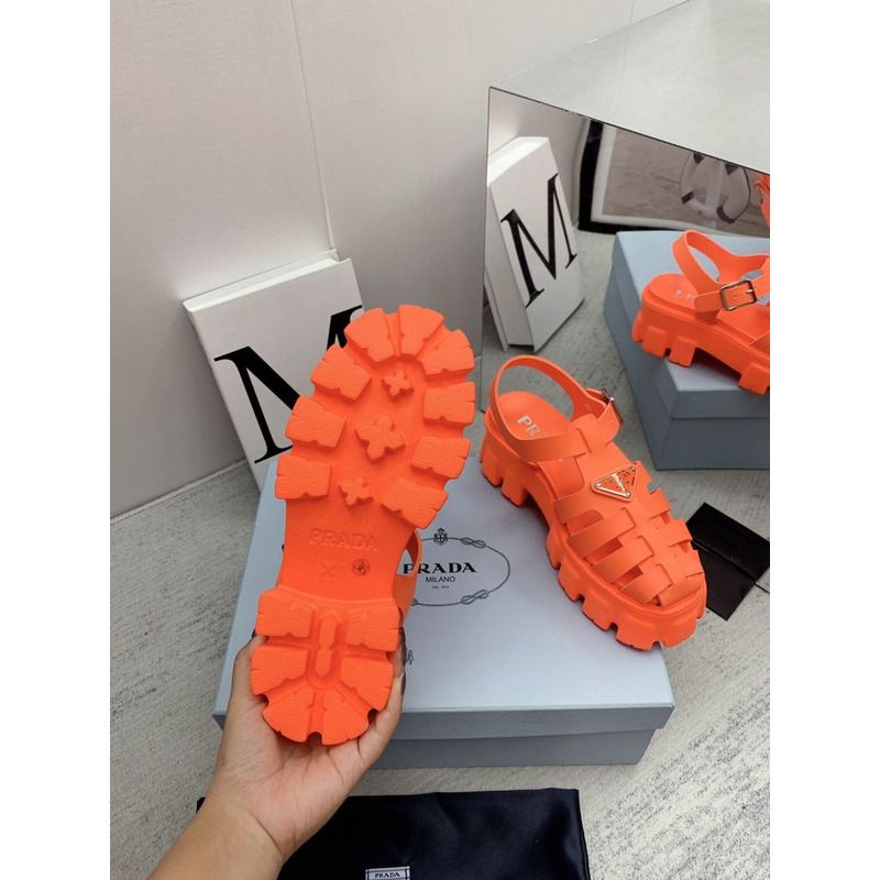 Pra*a foam rubber sandals orange