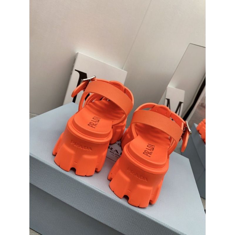 Pra*a foam rubber sandals orange