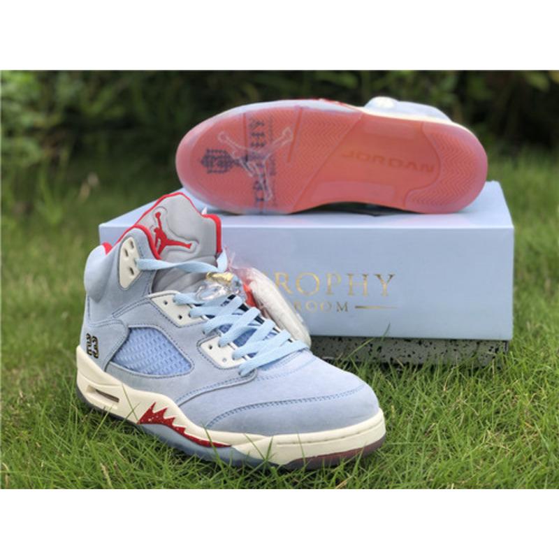 Trophy Room x Air Jordan 5&quotIce Blue" Cl1899 400 Sneakers Men