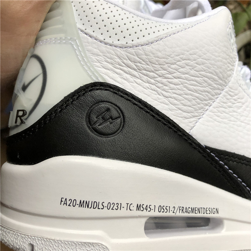 Fragment Design x Air Jordan 3 DA3595 100 Black White Sneakers Men