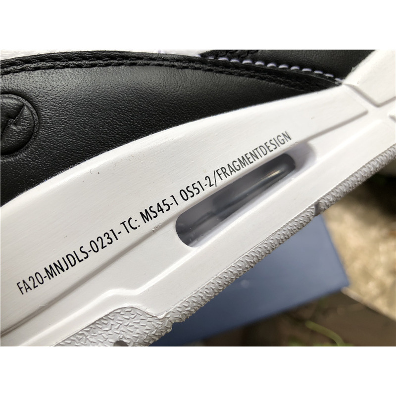 Fragment Design x Air Jordan 3 DA3595 100 Black White Sneakers Men