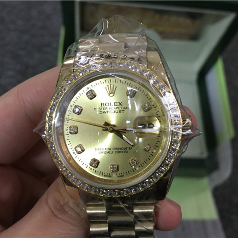 High Quality Rolex Oyster Perpetua Pearlmaster 34 Yellow Gold Diamond Watch
